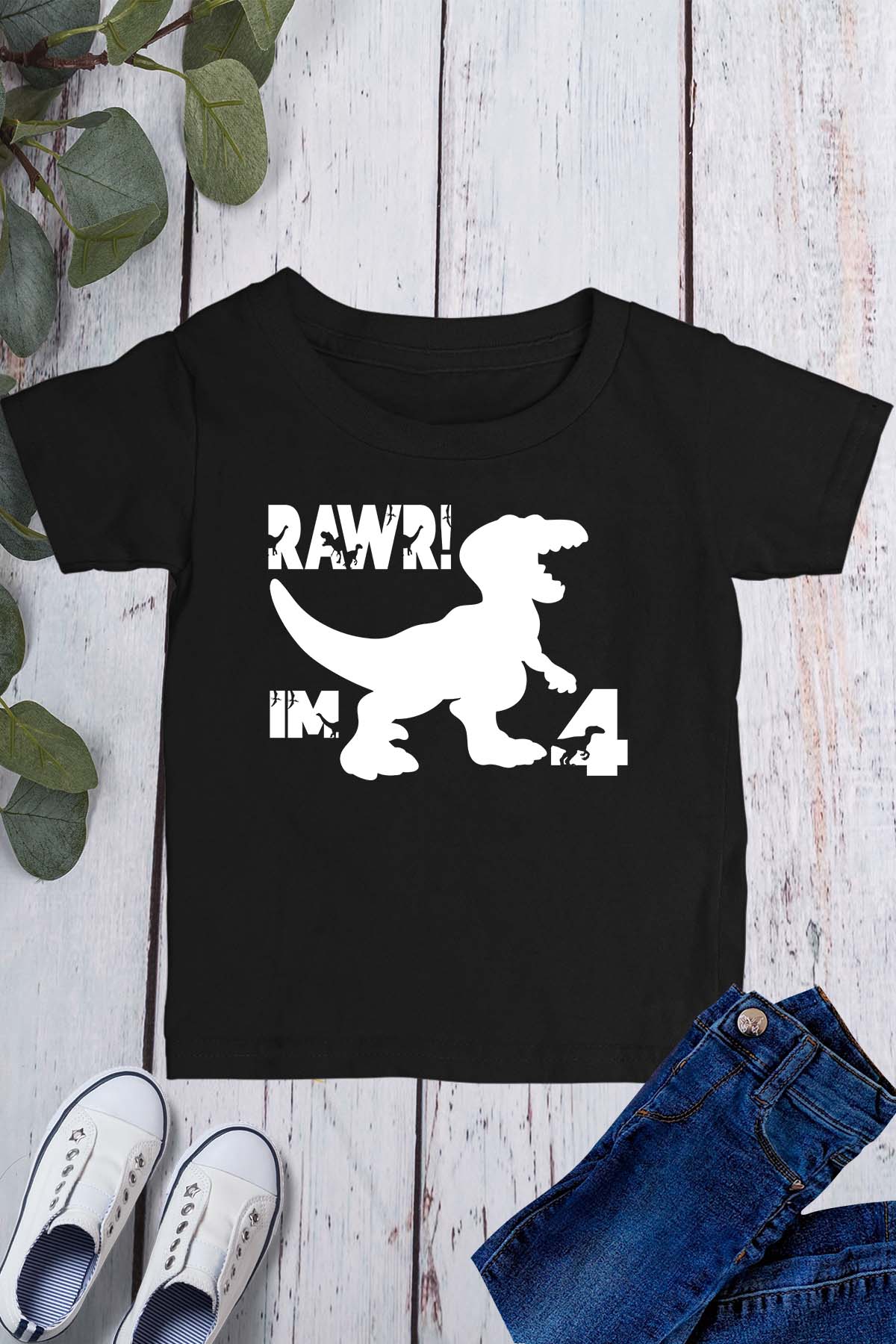 Dinosaur 4th Birthday Shirts