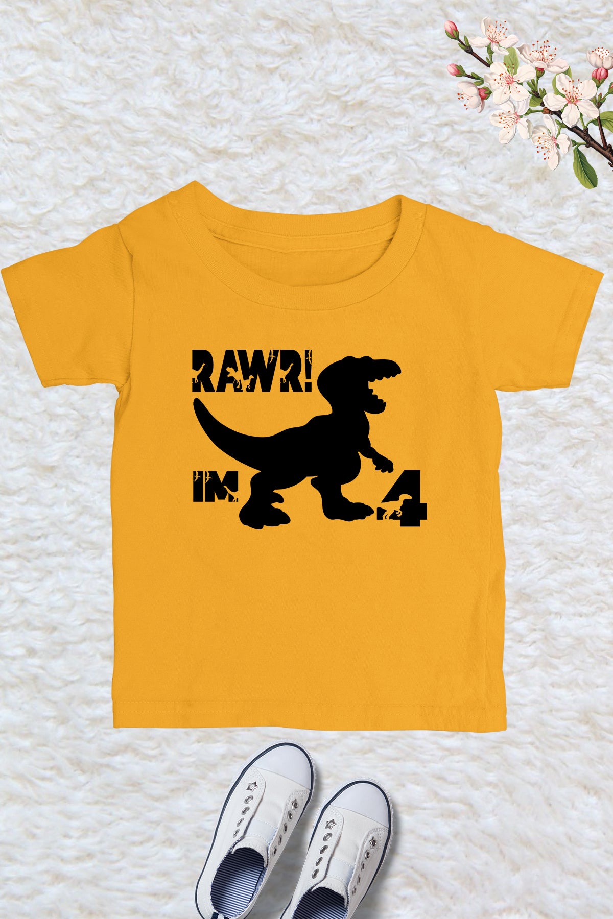 Dinosaur 4th Birthday Shirts