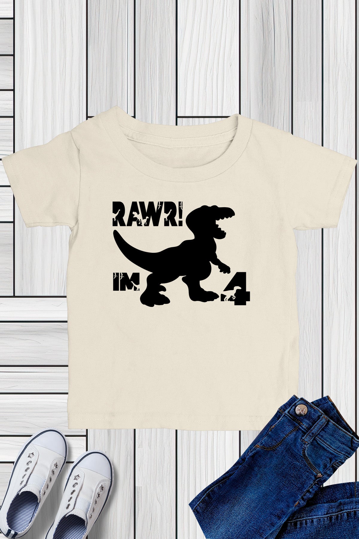 Dinosaur 4th Birthday Shirts