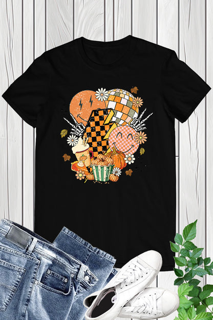 Halloween Checkered Boho Flowers Shirt