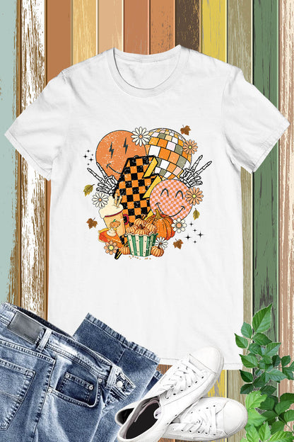 Halloween Checkered Boho Flowers Shirt