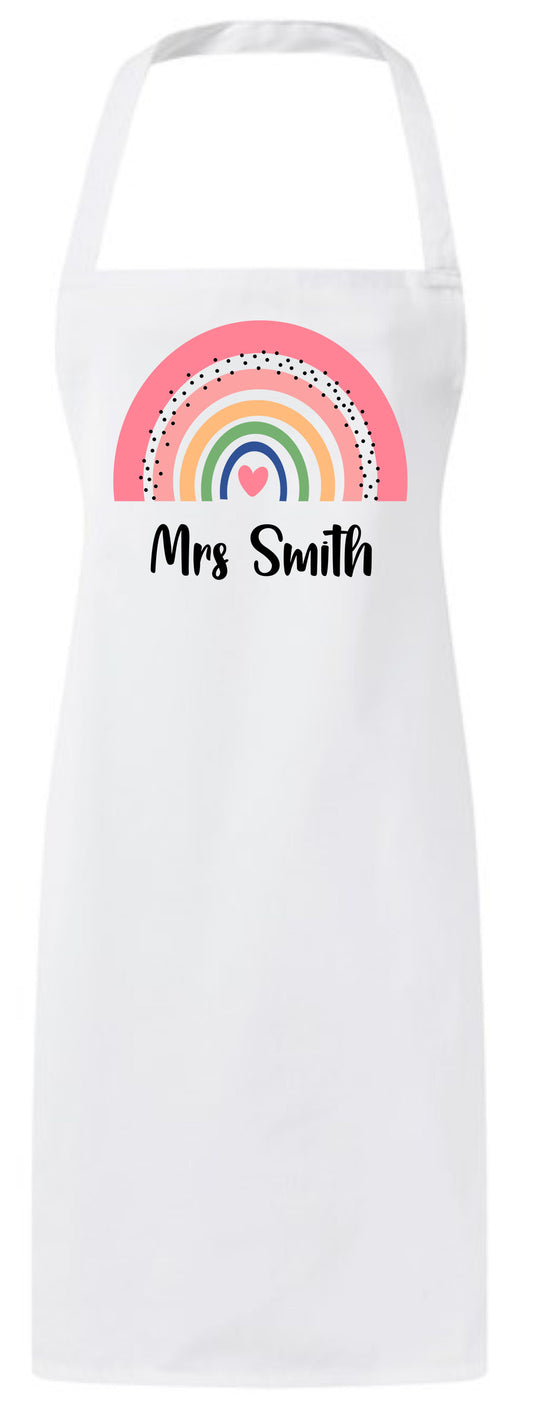 Personalized Teacher Appreciation Custom Rainbow Thank You Apron