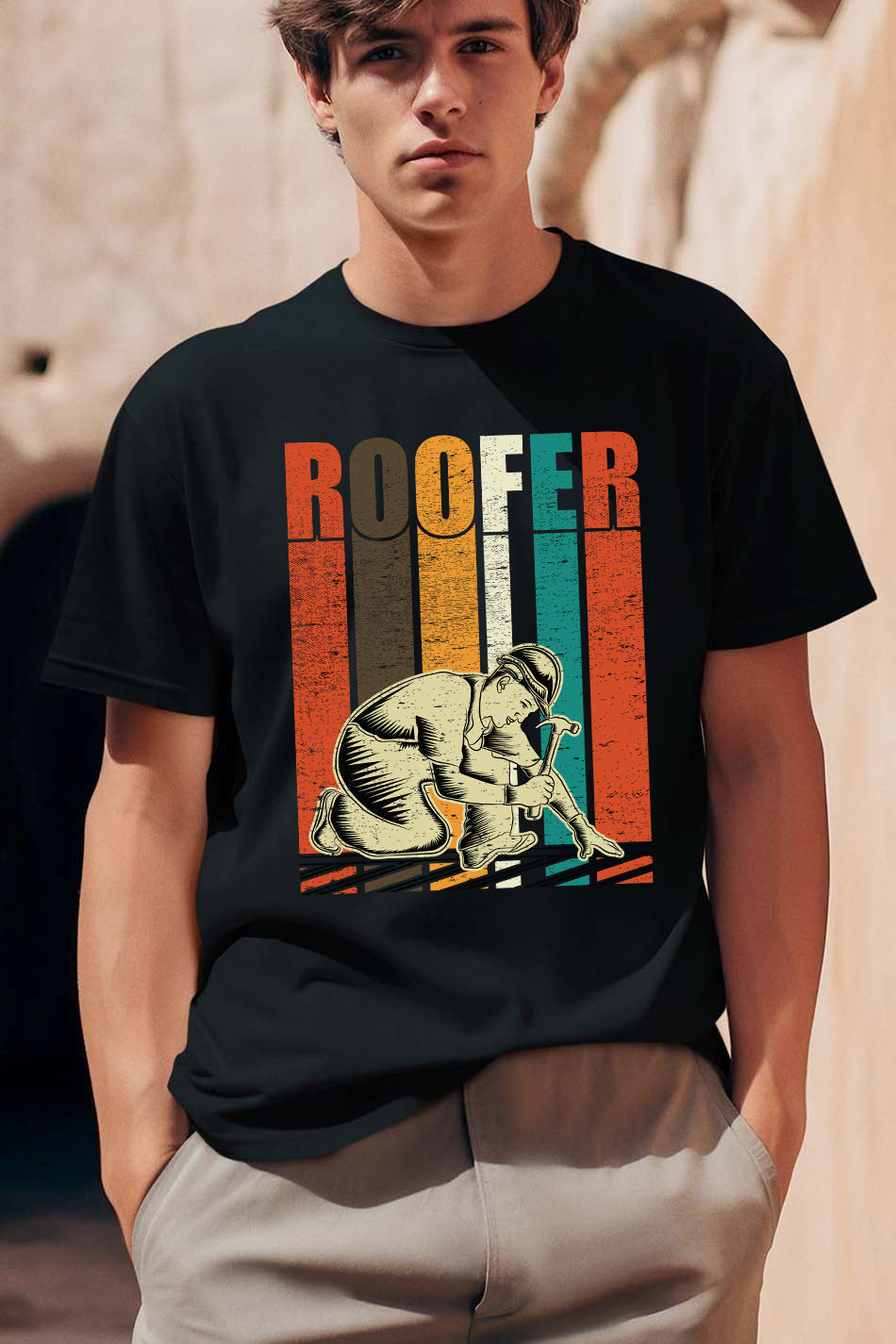 Vintage Roofer T Shirt