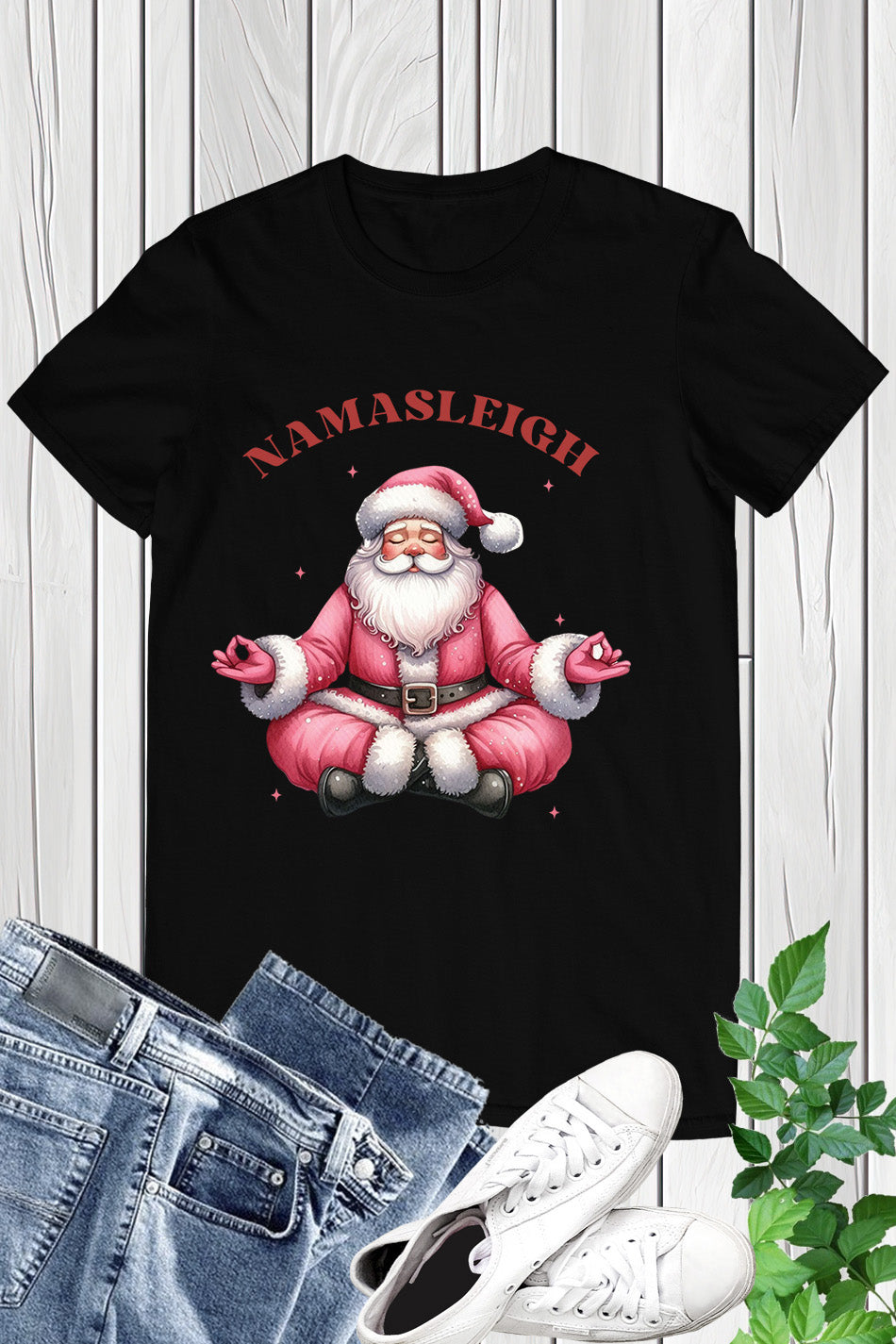 Namasleigh Yoga Santa Christmas Shirt