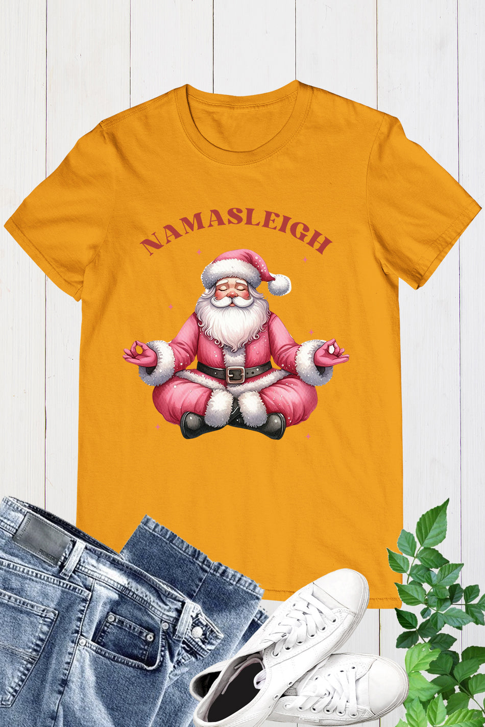 Namasleigh Yoga Santa Christmas Shirt