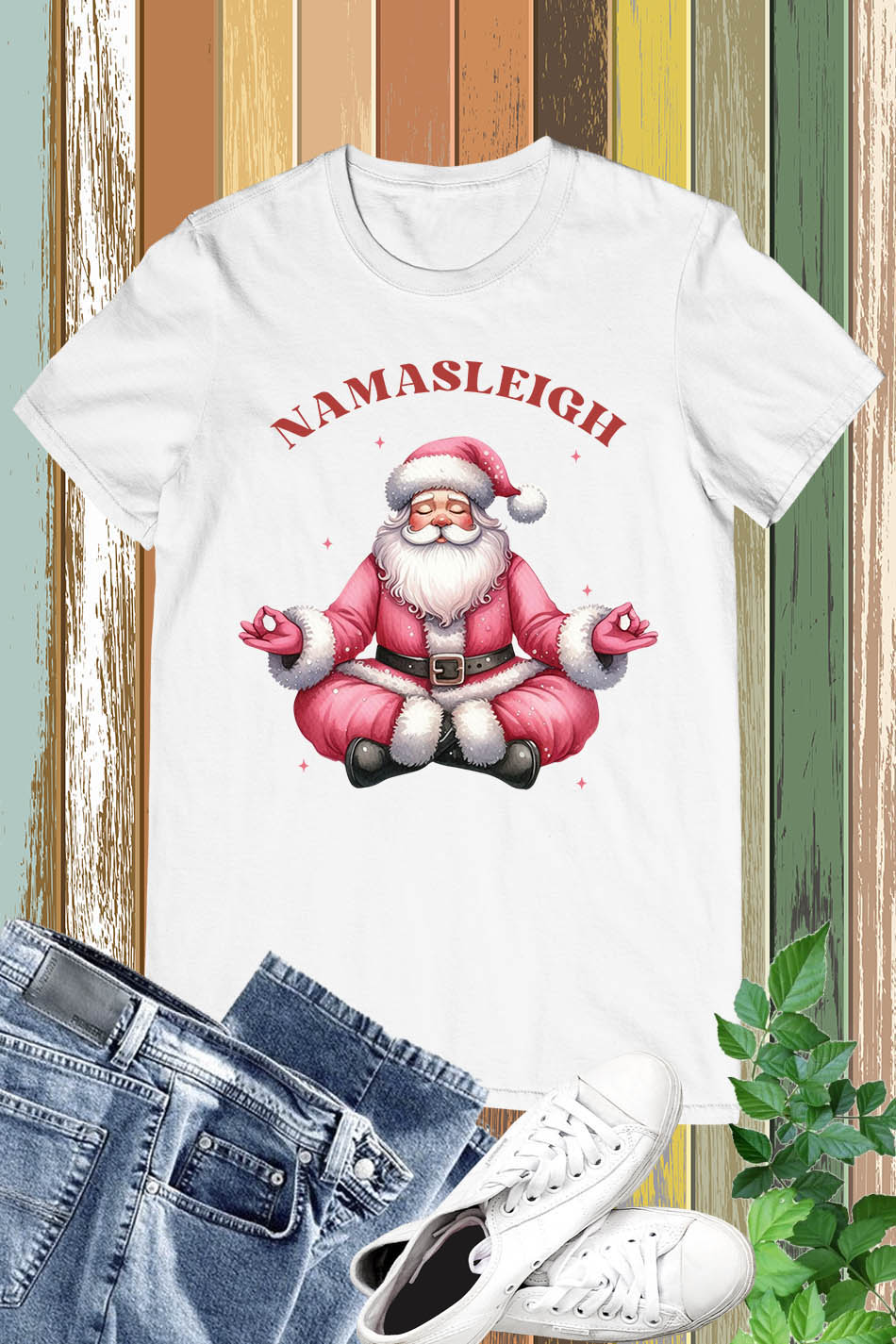 Namasleigh Yoga Santa Christmas Shirt