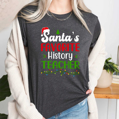 Santa's Favorite History Teacher T Shirt