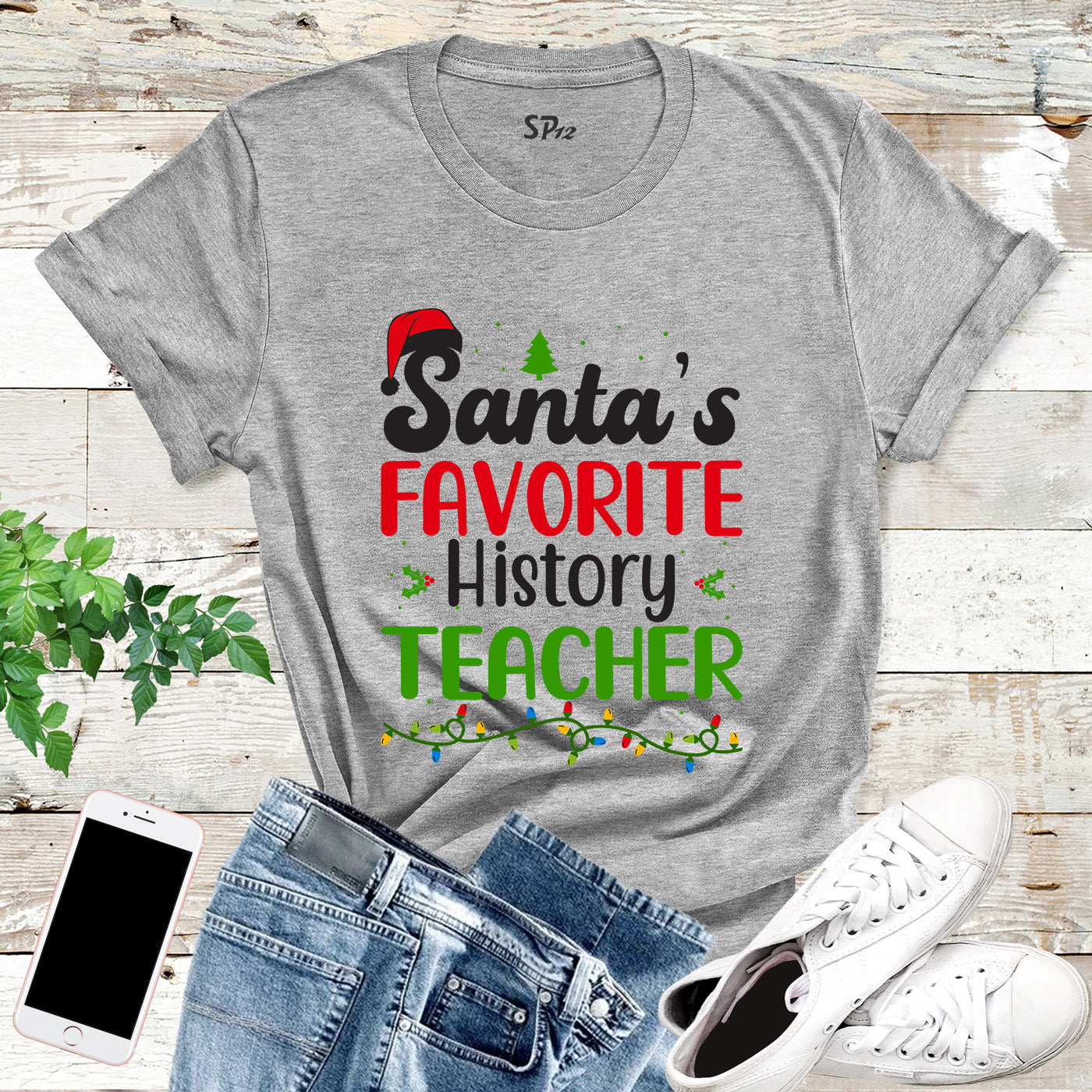 Santa's Favorite History Teacher T Shirt