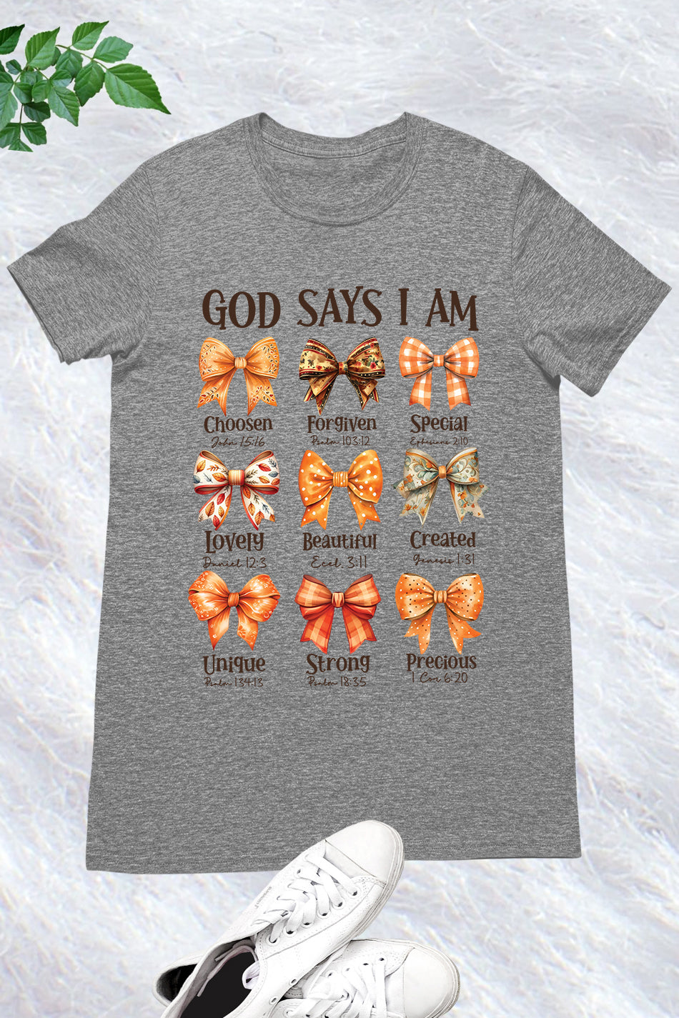 God Says I Am Fall Coquette Bow Shirt