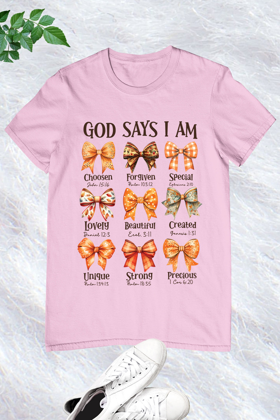 God Says I Am Fall Coquette Bow Shirt