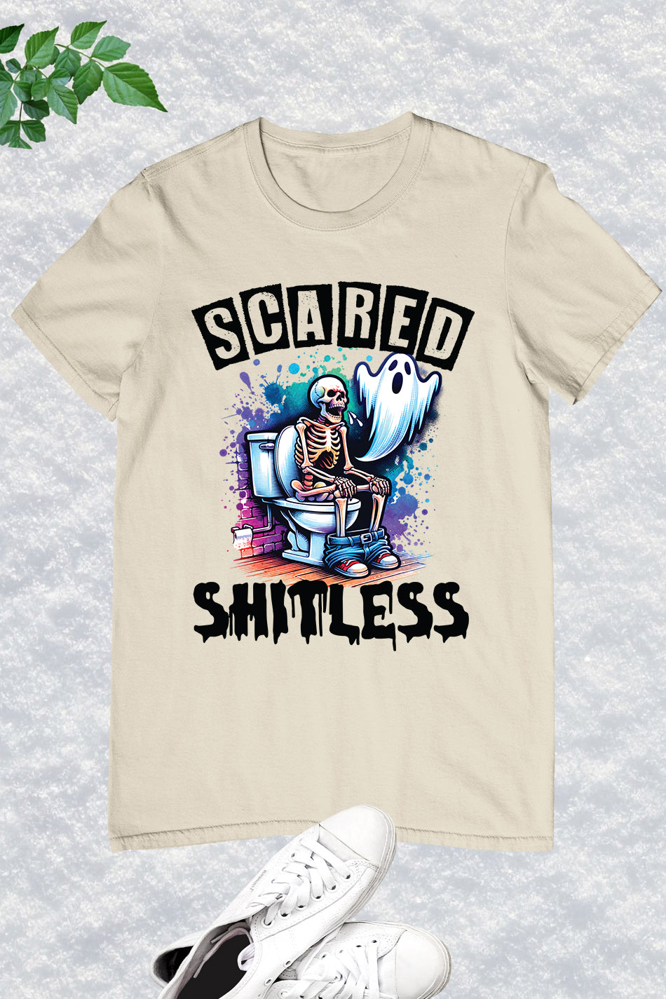 Scared Shitless Dad Halloween Shirt