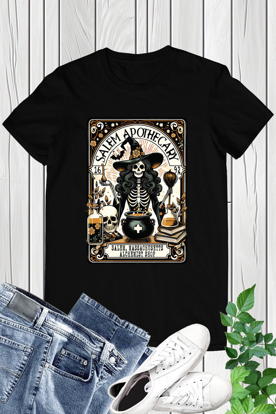 Salem Apothecary Witch Tarot Card Shirt