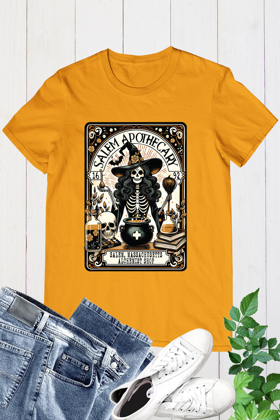 Salem Apothecary Witch Tarot Card Shirt