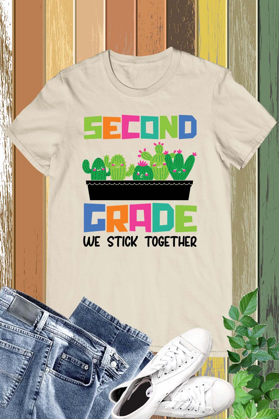 2nd Grade We Stick Together Teacher Shirt