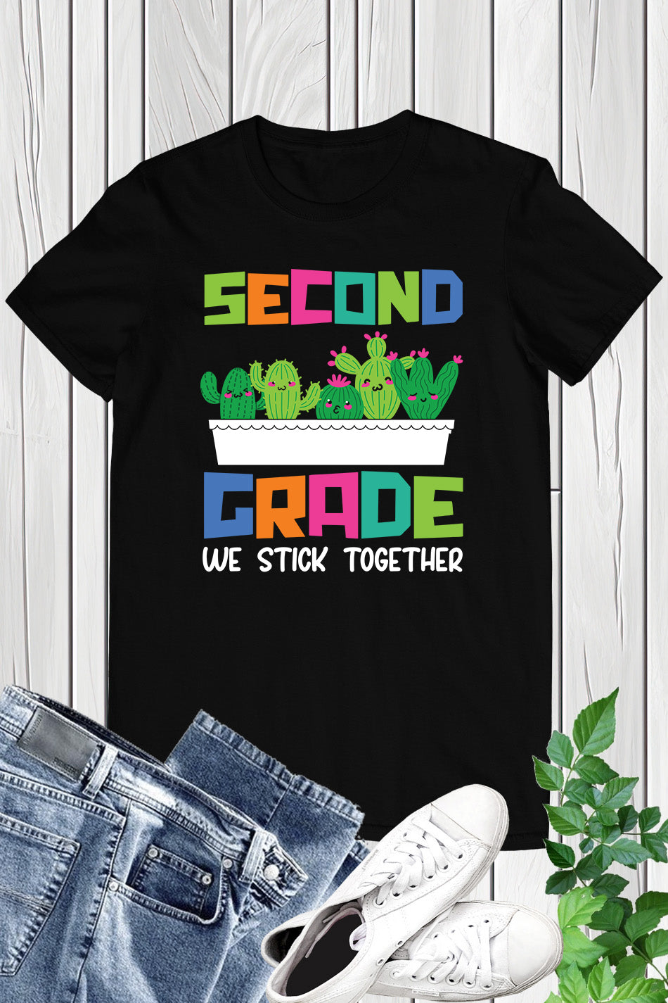 2nd Grade We Stick Together Teacher Shirt