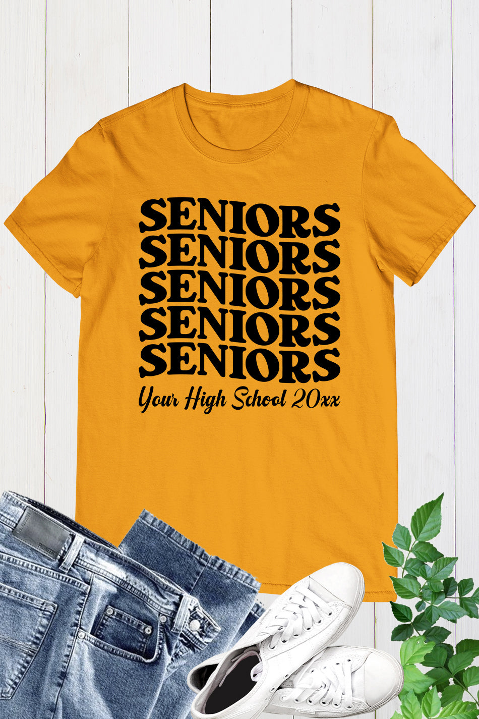 Custom Seniors Shirt With School Name and year