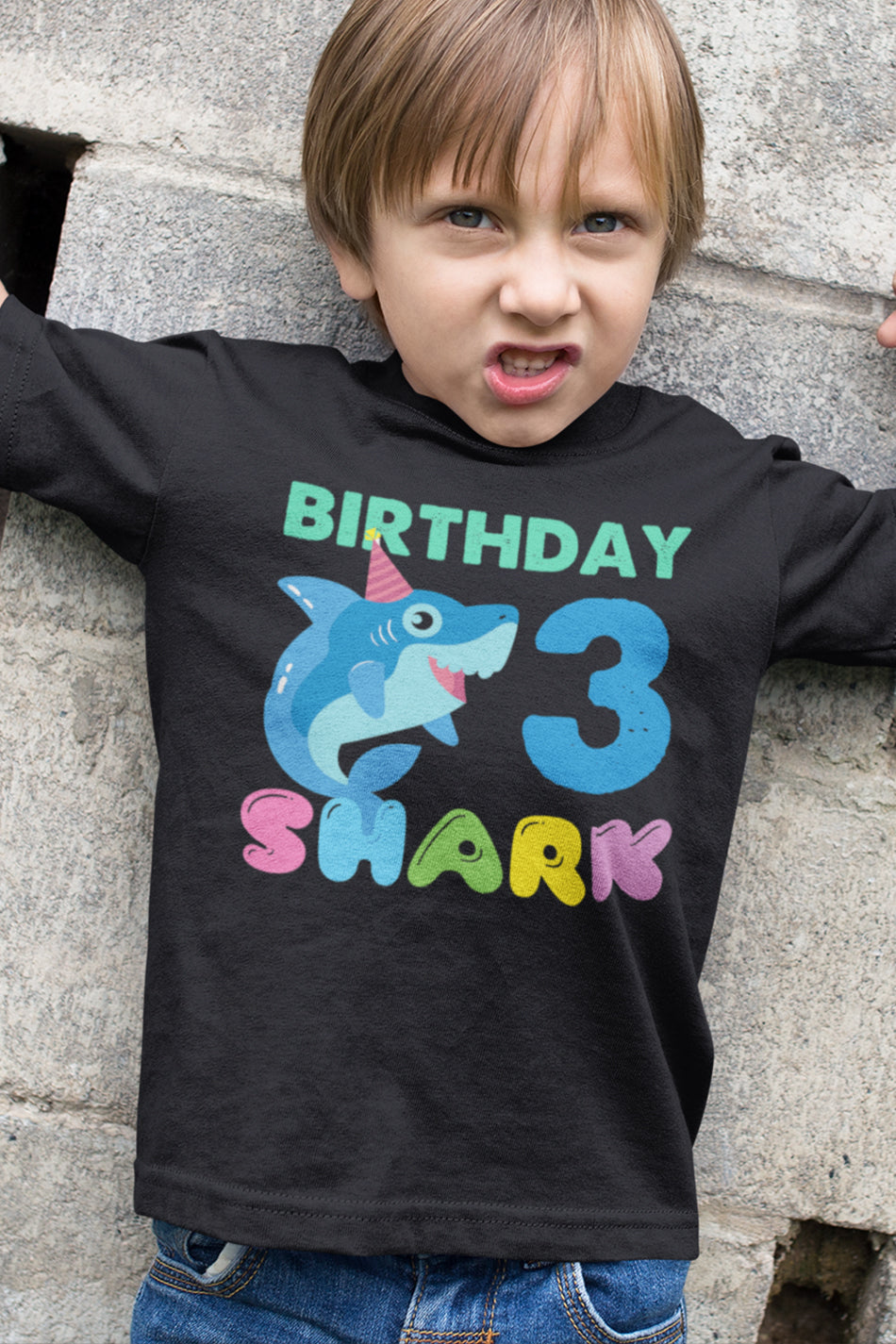 3rd Birthday Shark T Shirt