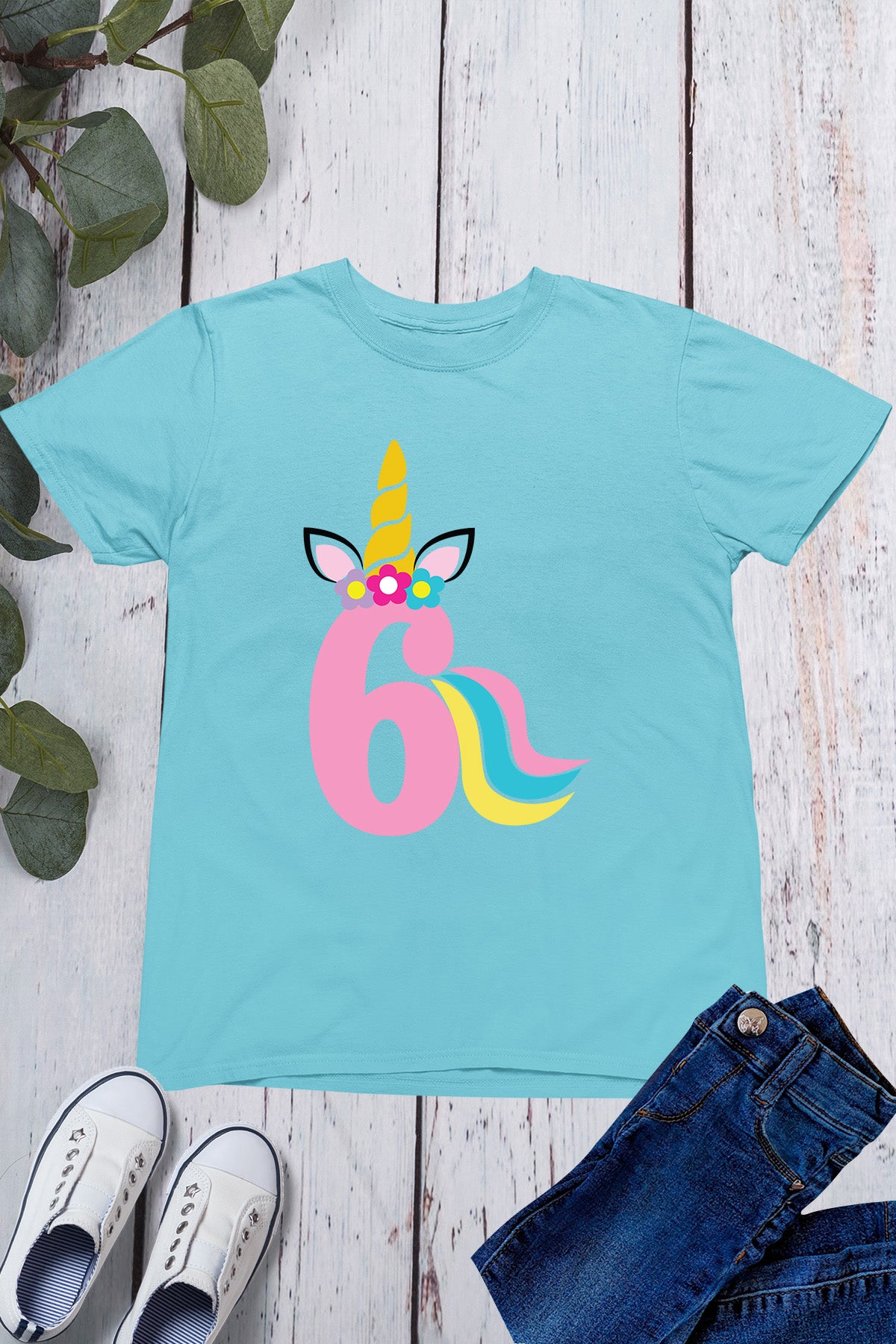 Unicorn 6th Birthday Shirts