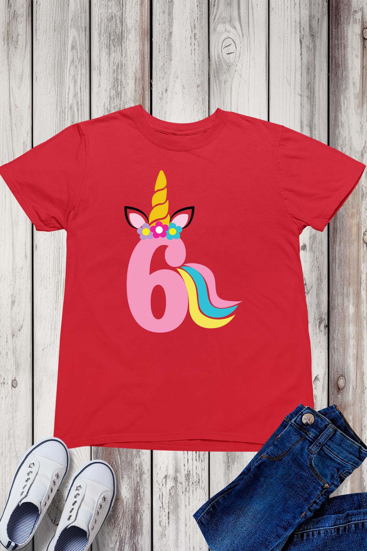 Unicorn 6th Birthday Shirts