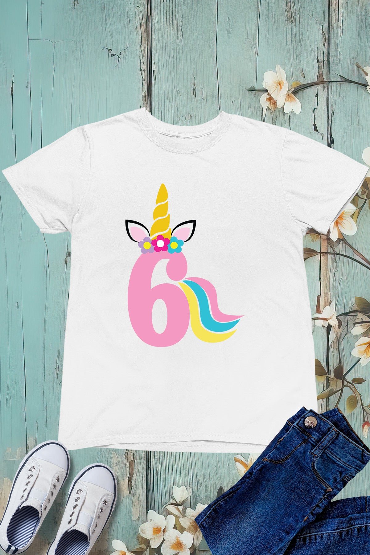 Unicorn 6th Birthday Shirts