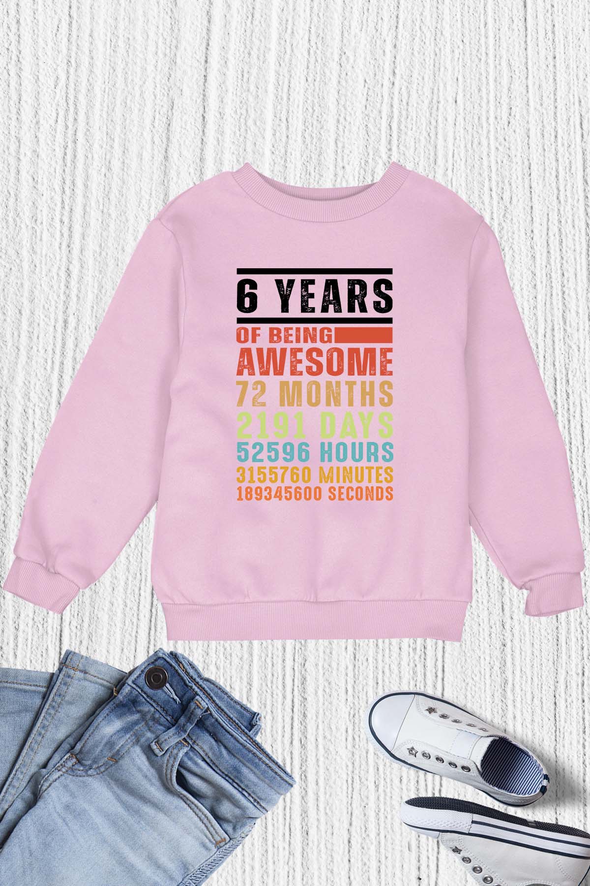 6th Birthday Six years of being Awesome Shirt