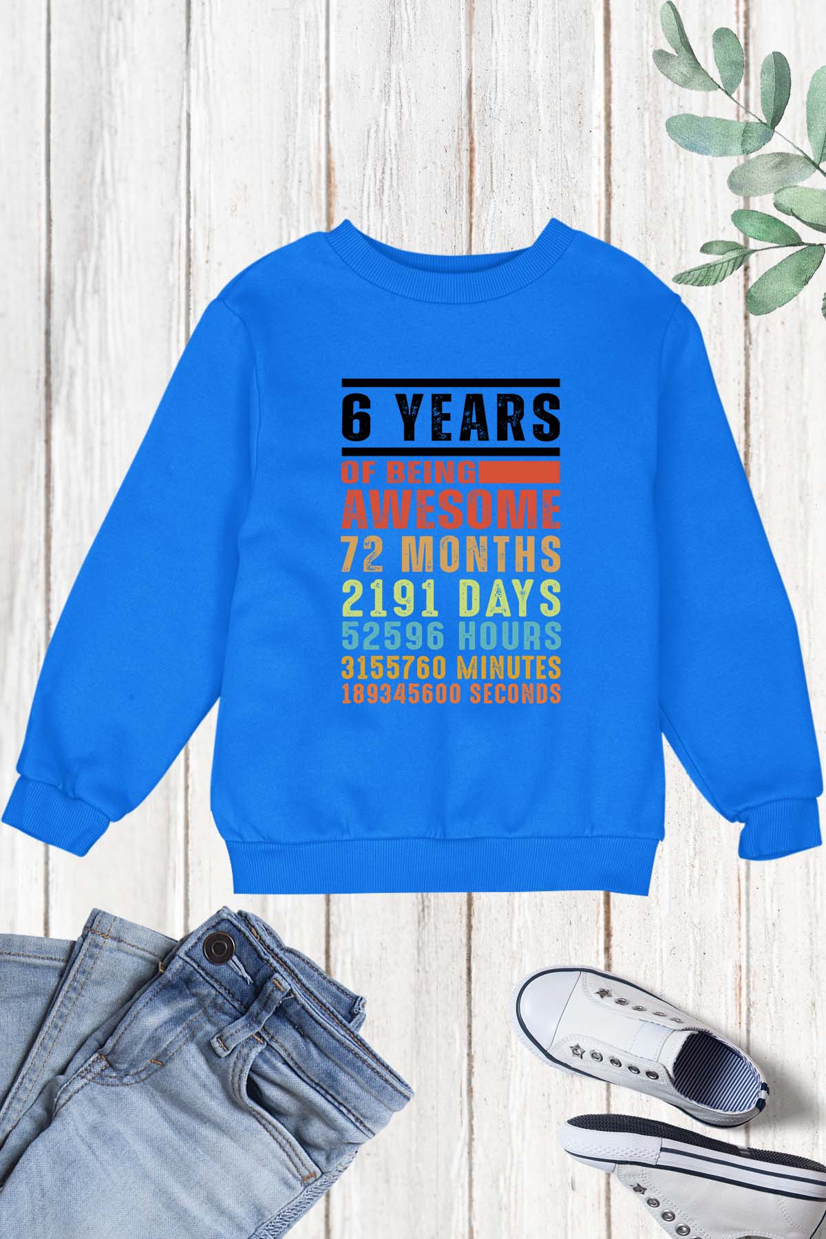 6th Birthday Six years of being Awesome Shirt