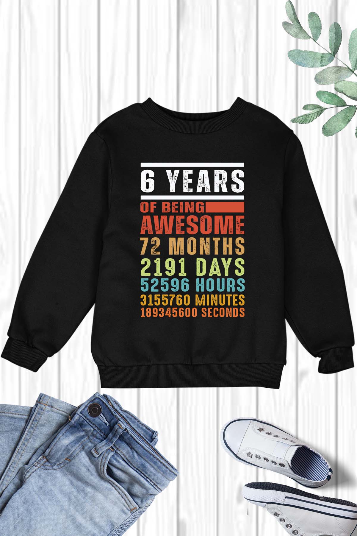 6th Birthday Six years of being Awesome Shirt