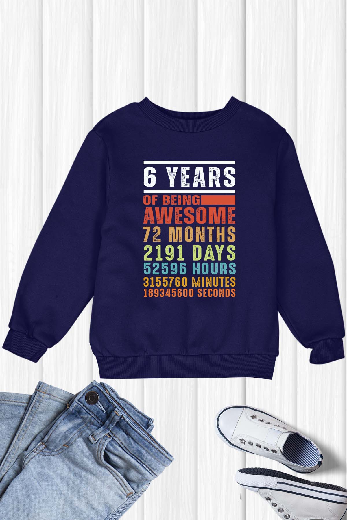 6th Birthday Six years of being Awesome Shirt