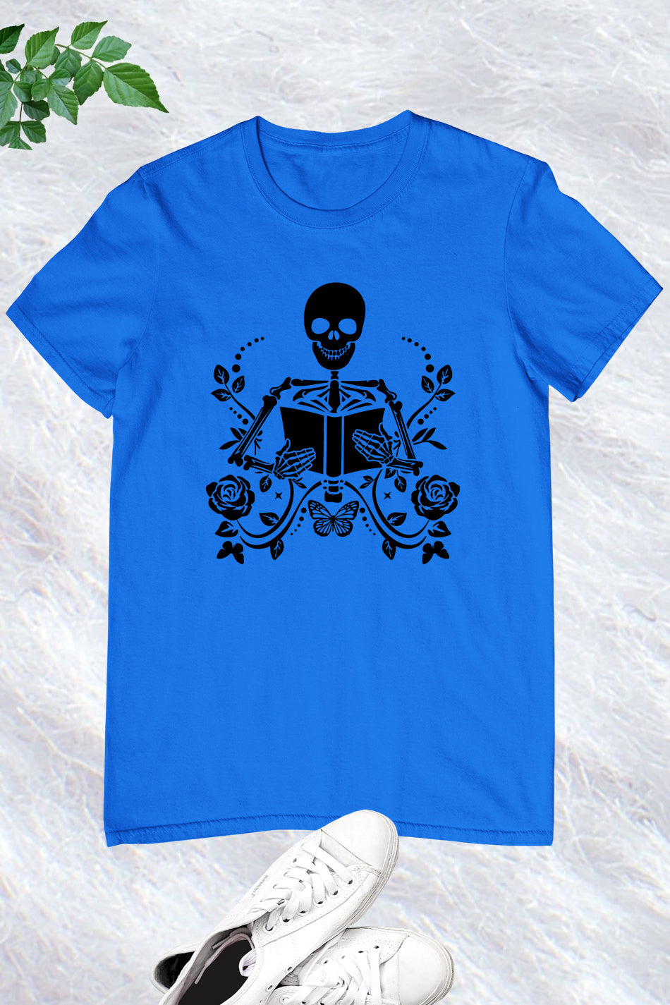 Skeleton With Book Trendy T-Shirt