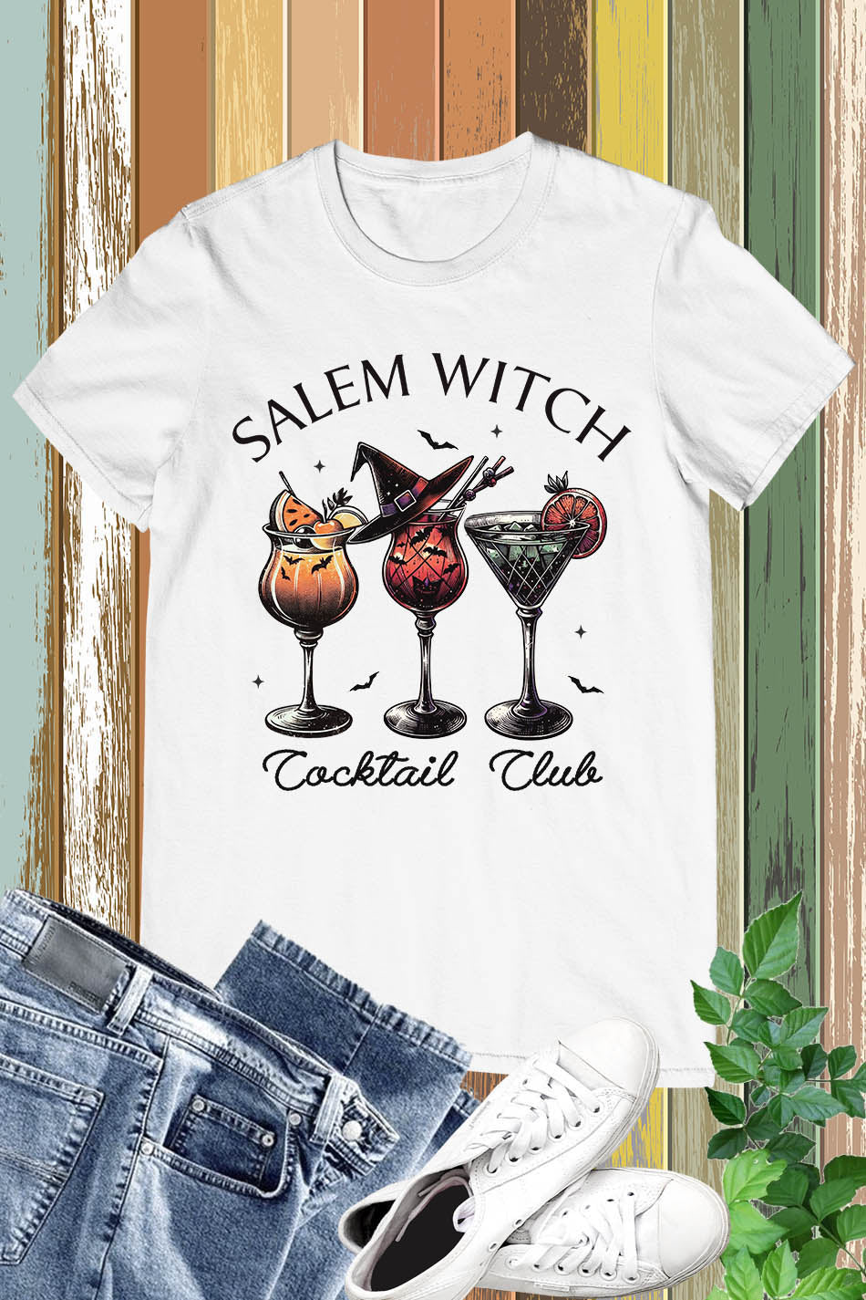 Salem Witch Cocktail Club Halloween Shirt