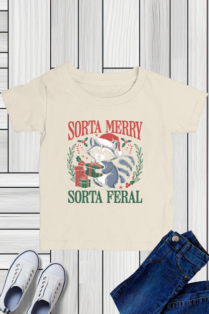 Sorta Merry Sorta Feral Kids T Shirt