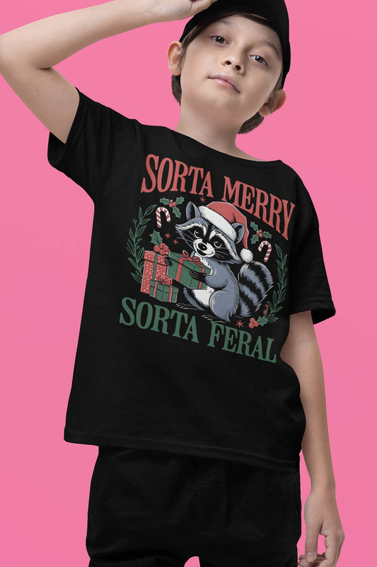 Sorta Merry Sorta Feral Kids T Shirt