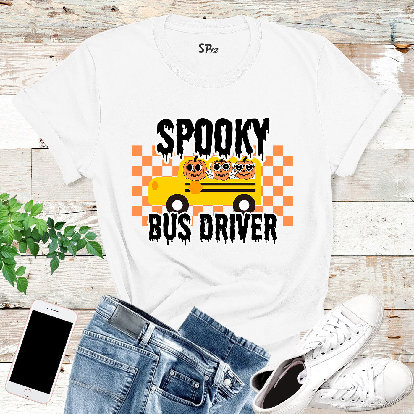 Spooky Bus Driver T Shirt