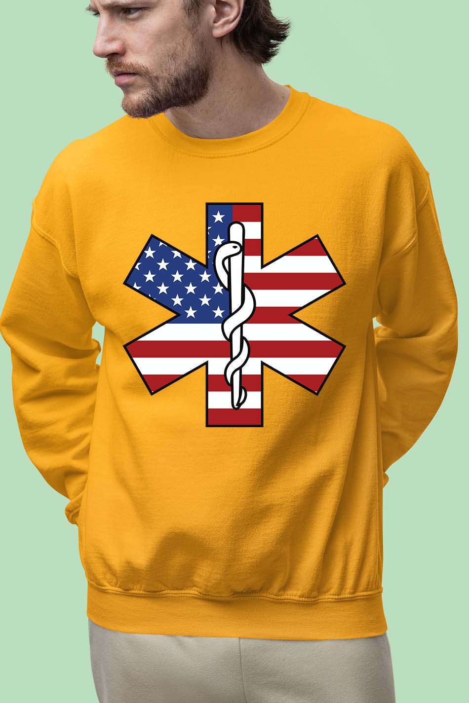 Star of Life Flag Paramedic Sweatshirts