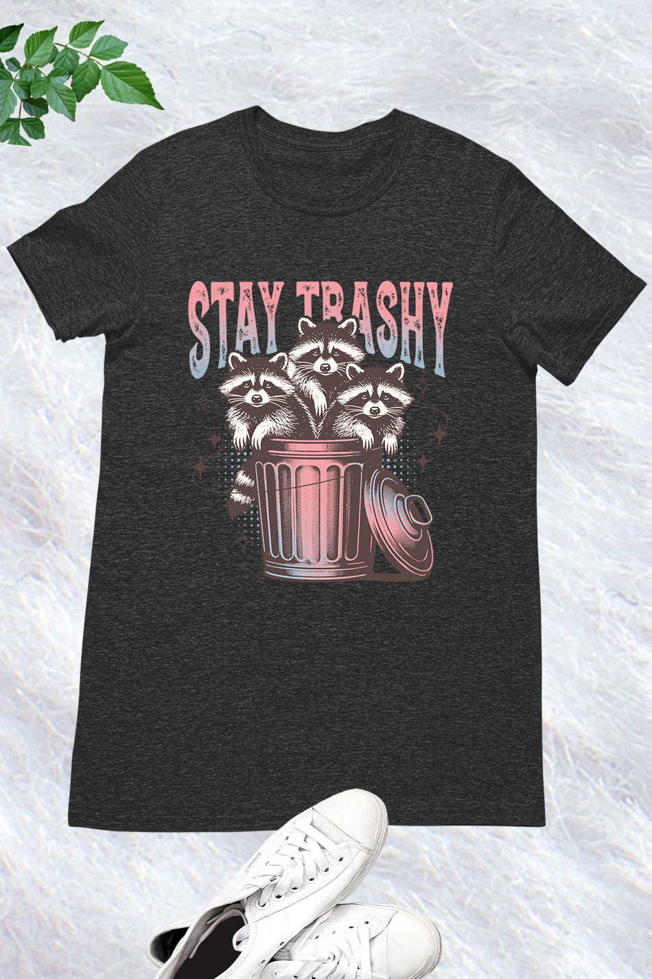 Stay Trashy Retro Funny Raccoon Shirt