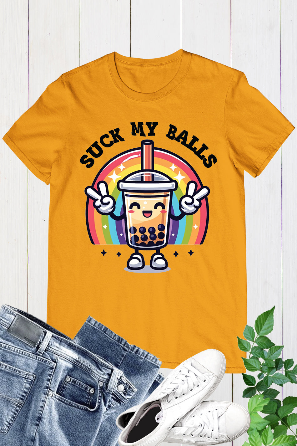 Suck My Balls Funny Boho Tea Shirt