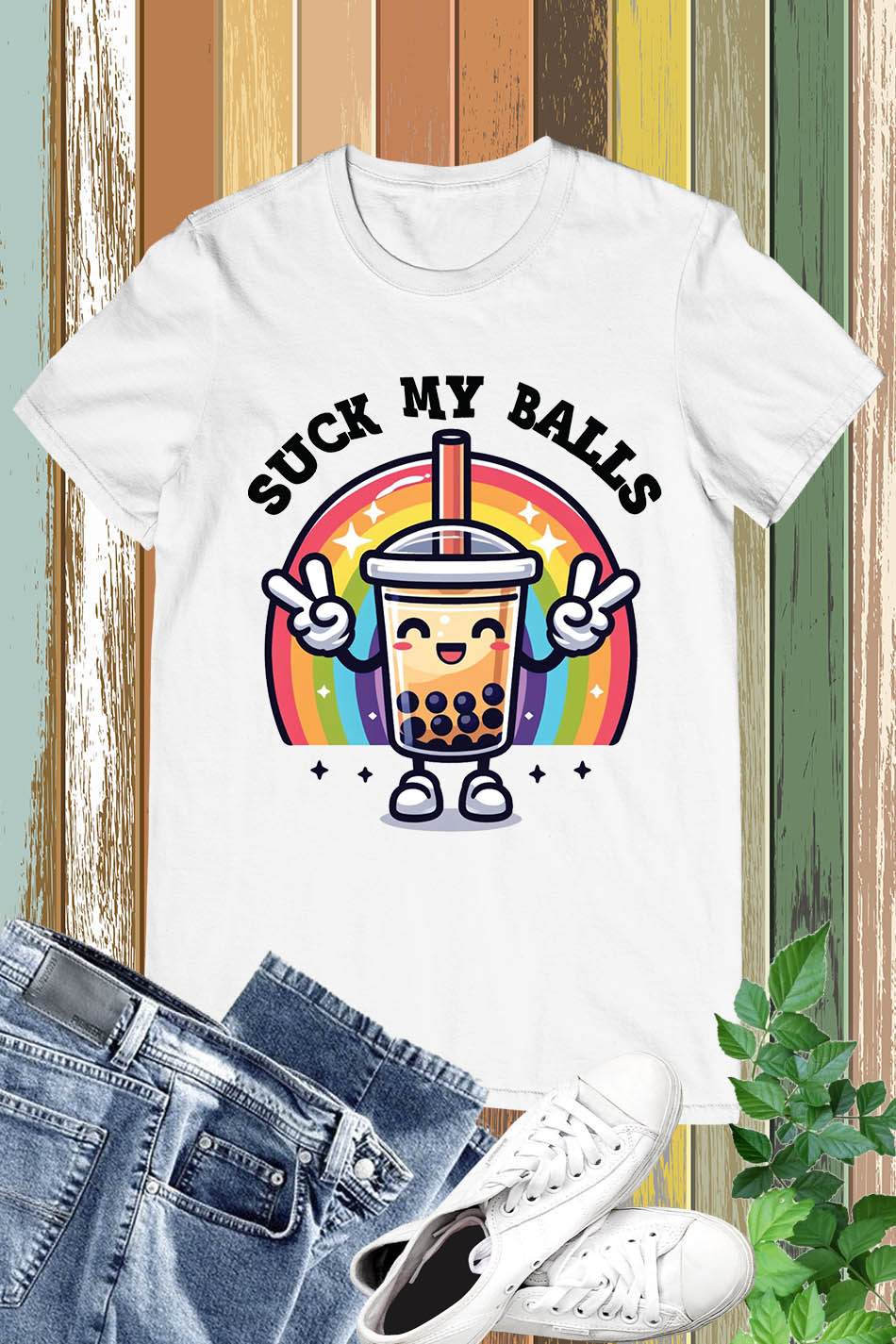 Suck My Balls Funny Boho Tea Shirt