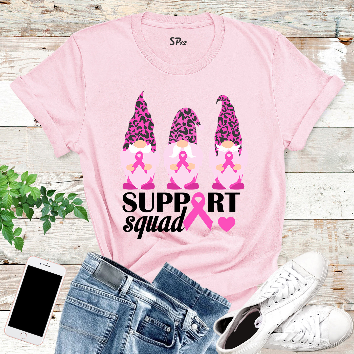 Breast Cancer Support Squad Halloween T Shirt