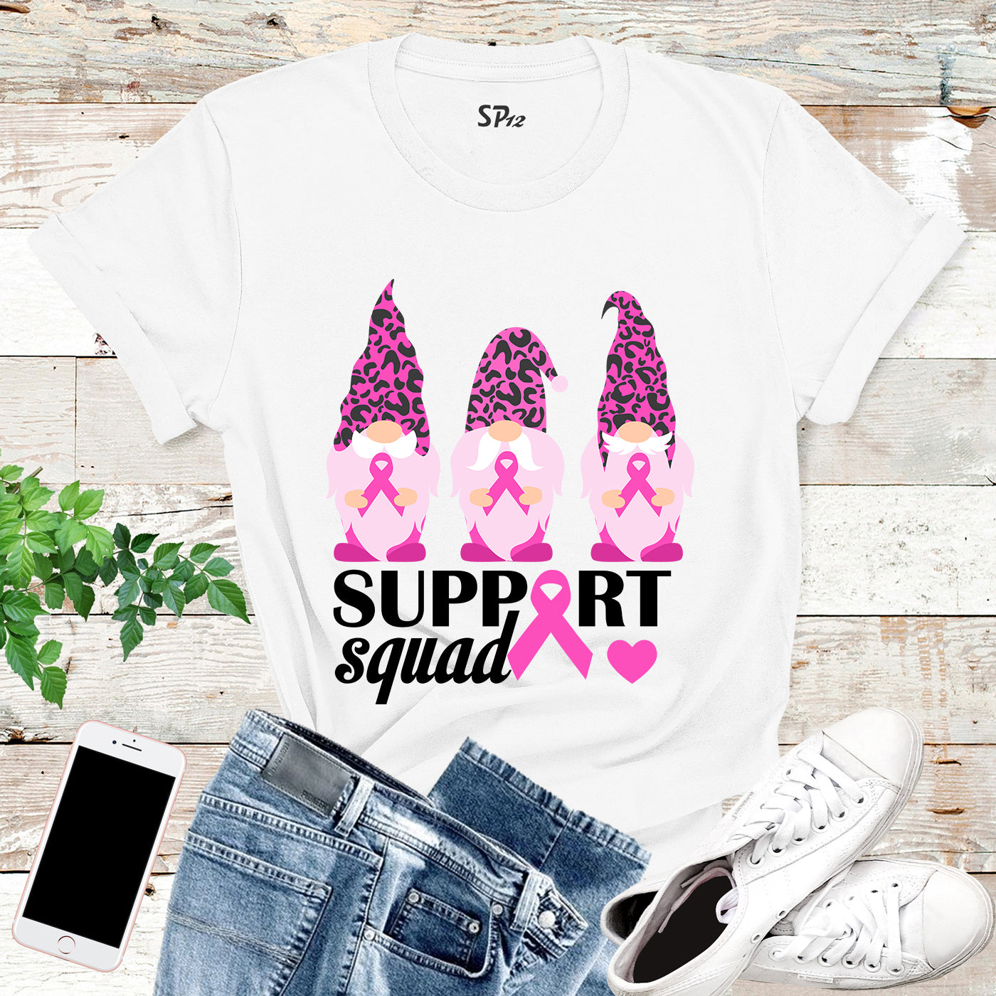 Breast Cancer Support Squad Halloween T Shirt