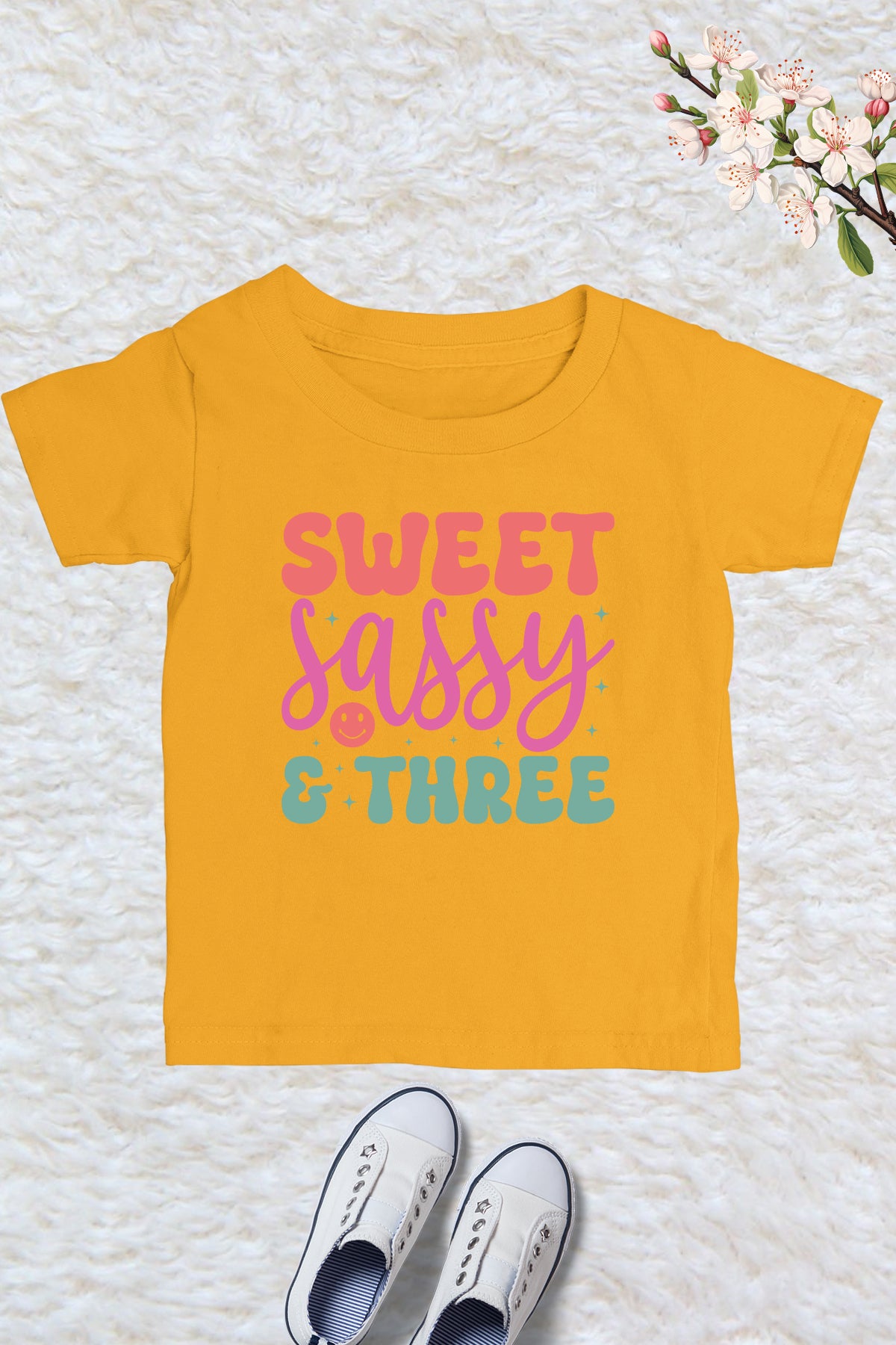 Sweet Sassy & Three Birthday Shirt