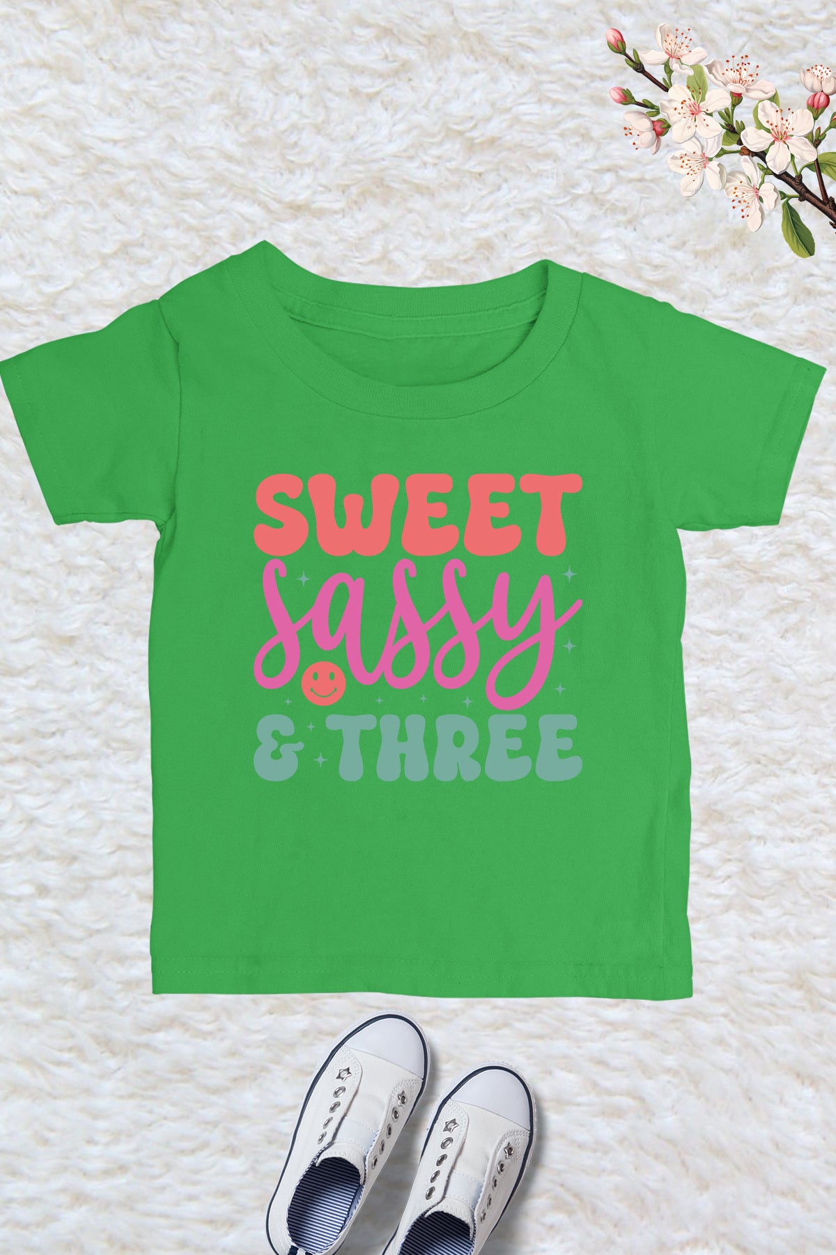 Sweet Sassy & Three Birthday Shirt