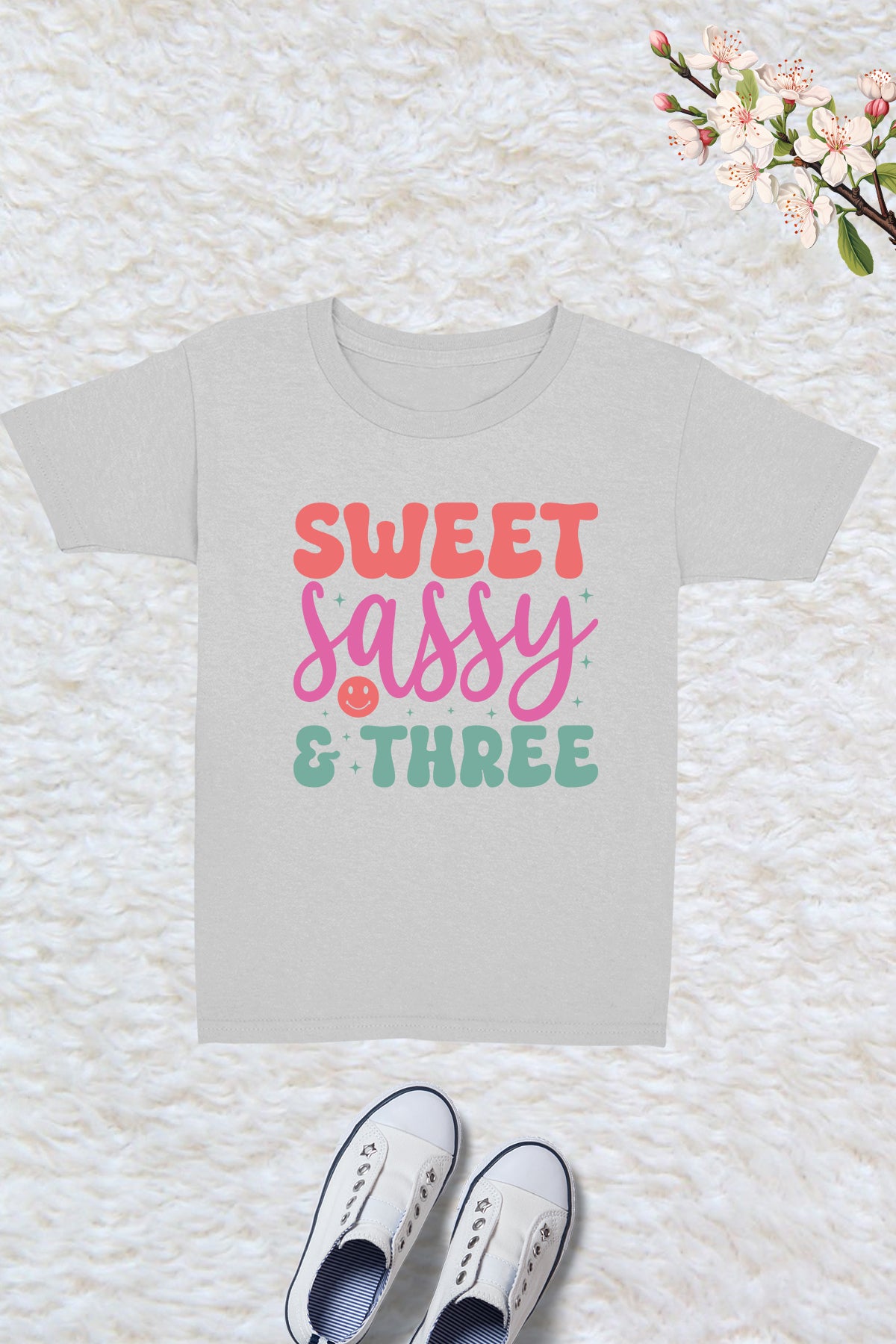 Sweet Sassy & Three Birthday Shirt