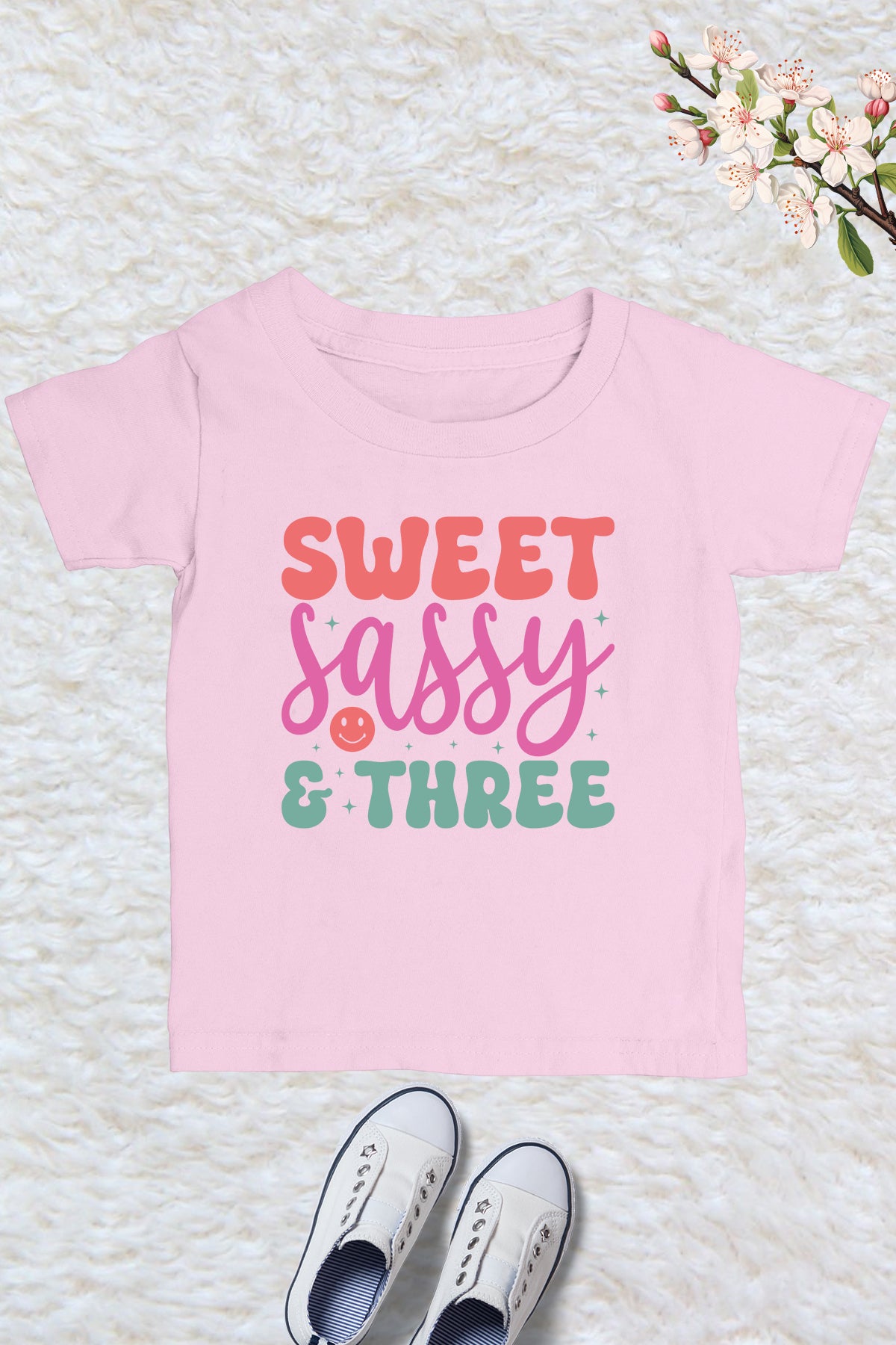 Sweet Sassy & Three Birthday Shirt