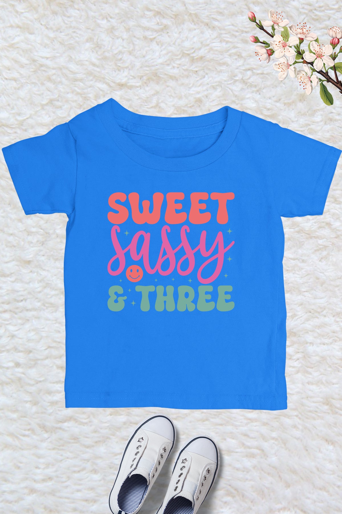 Sweet Sassy & Three Birthday Shirt