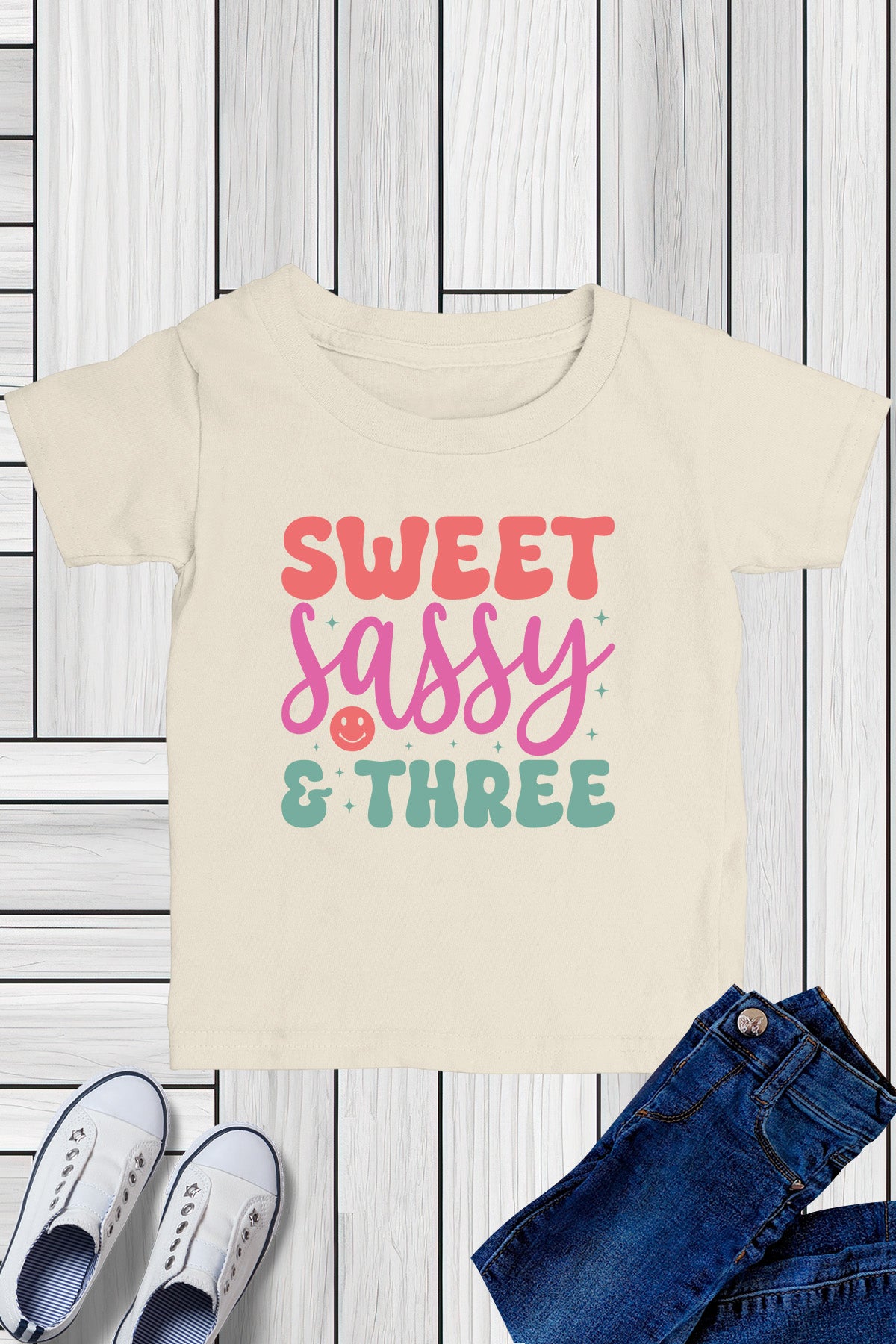 Sweet Sassy & Three Birthday Shirt