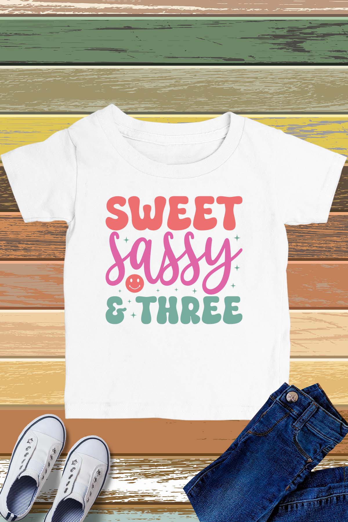 Sweet Sassy & Three Birthday Shirt