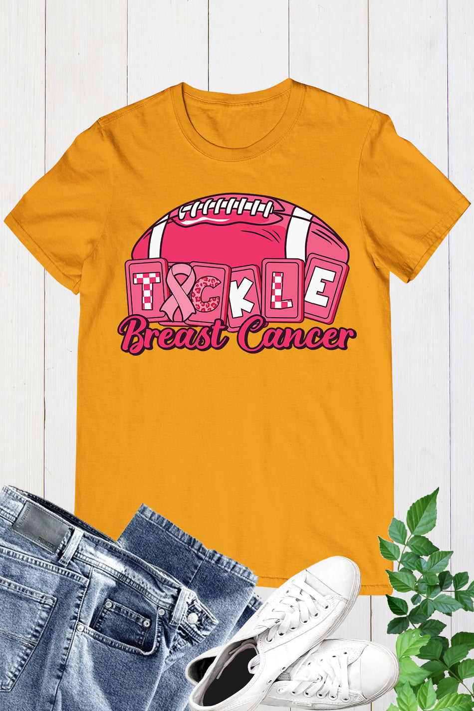 Breast Cancer Tackle T Shirts