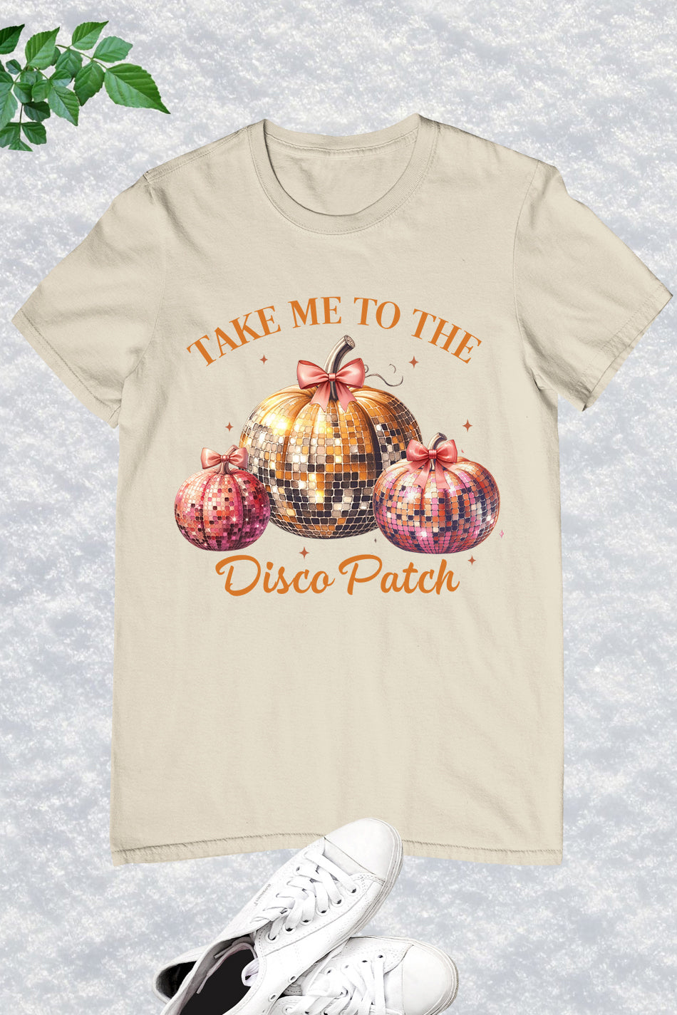 Disco Ball Pumpkin Retro T Shirt