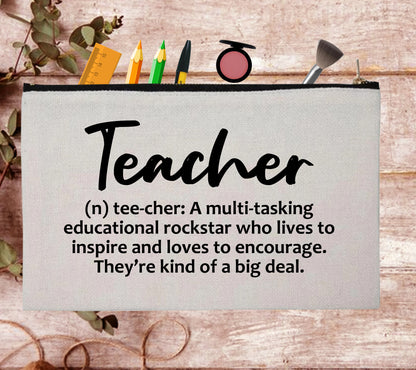 Awesome Teacher Appreciation Custom Thank You Pouch Bag Pencil Case