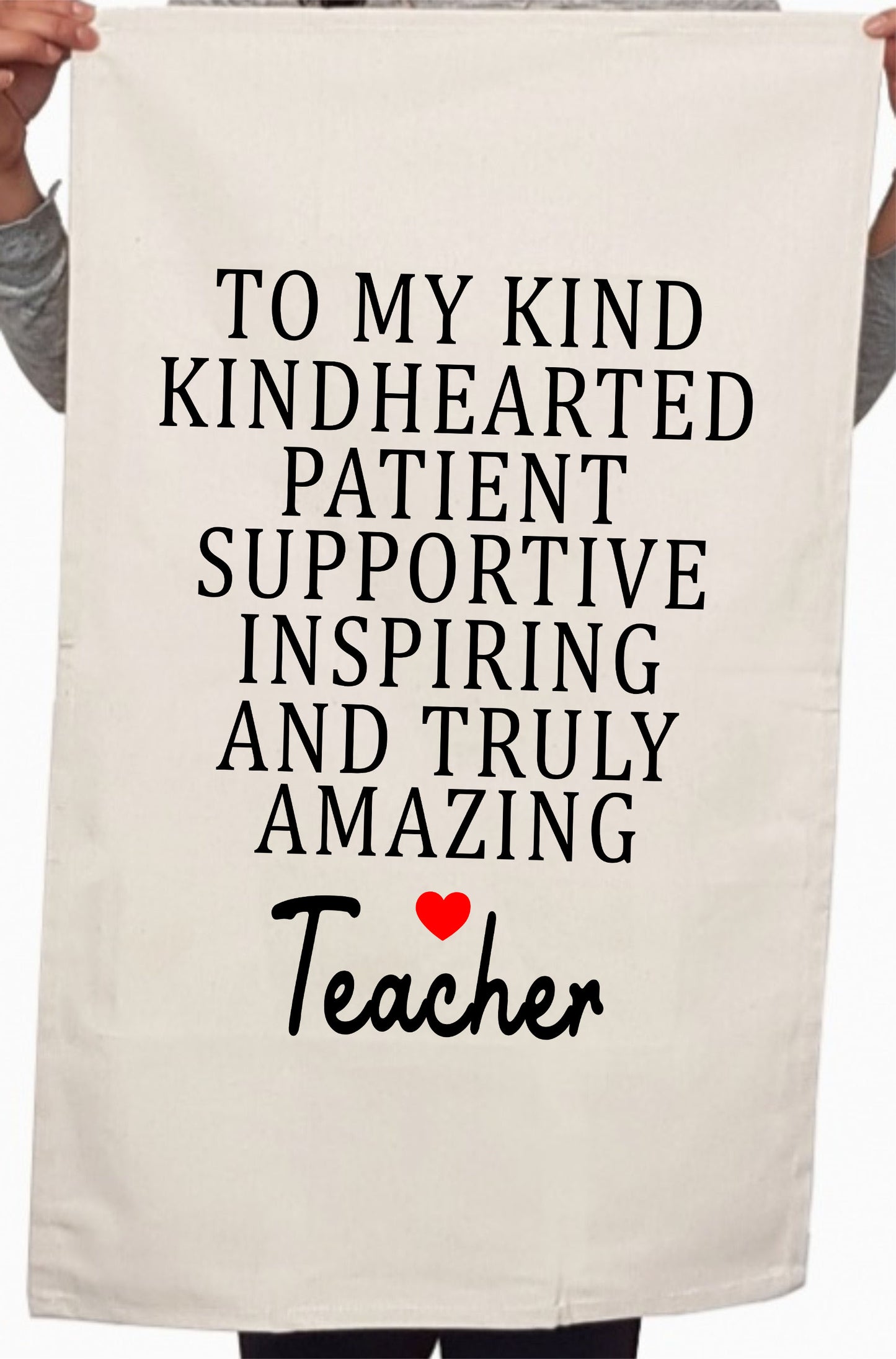 Inspirational Thank You Teacher Appreciation Custom Kitchen Table Tea Towel